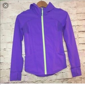 Ivivva purple scuba hoodie zip front